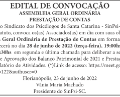 Assembleia Geral Ordinária de Prestação de Contas 