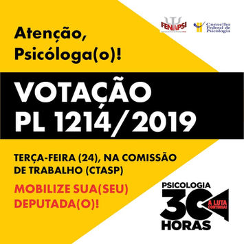 JORNADA DE 30 HORAS PARA A PSICOLOGIA. Votação na próxima 3ª feira!