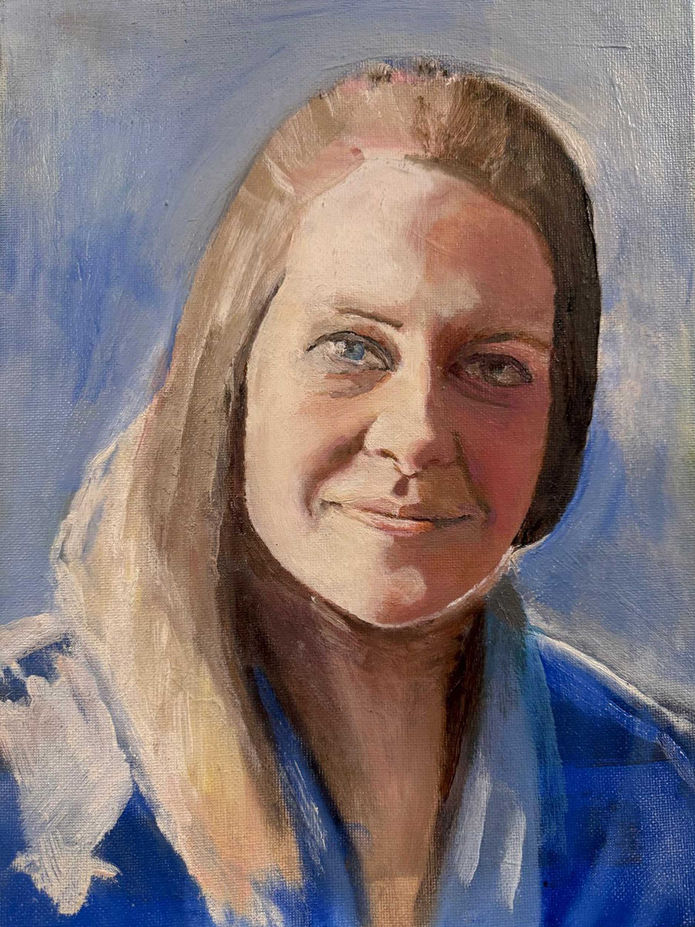 Painting of 'MM' by artist Victor Bates