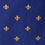 Thumbnail: close up Blue and yellow fleur de lis Mulberry Silk Seven Fold Tie