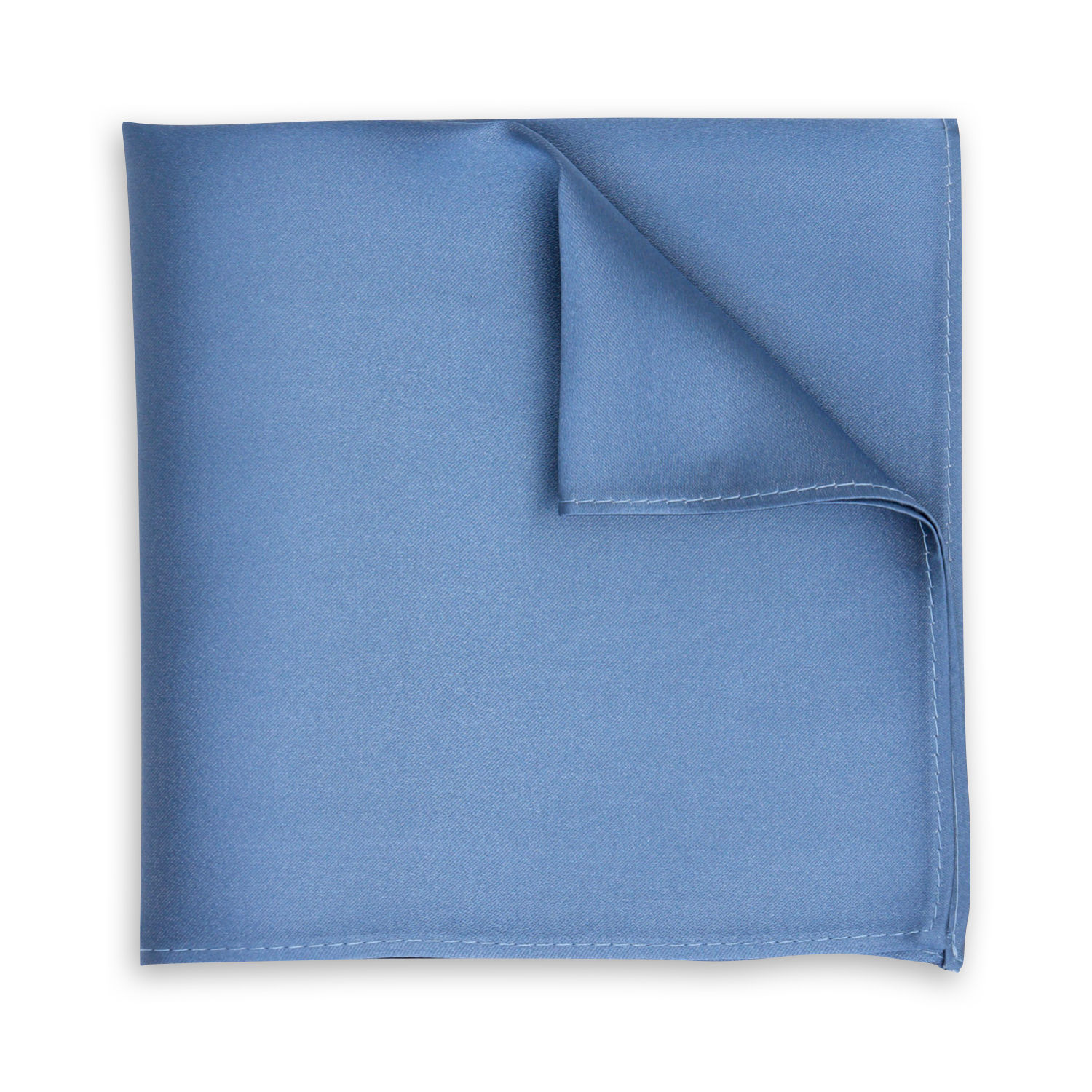 Coronet Blue Smooth Woven Pocket Square