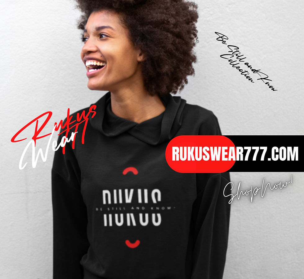 Thumbnail: Women's Comfortable Black Hoodie Sweater- Line: RUKUS