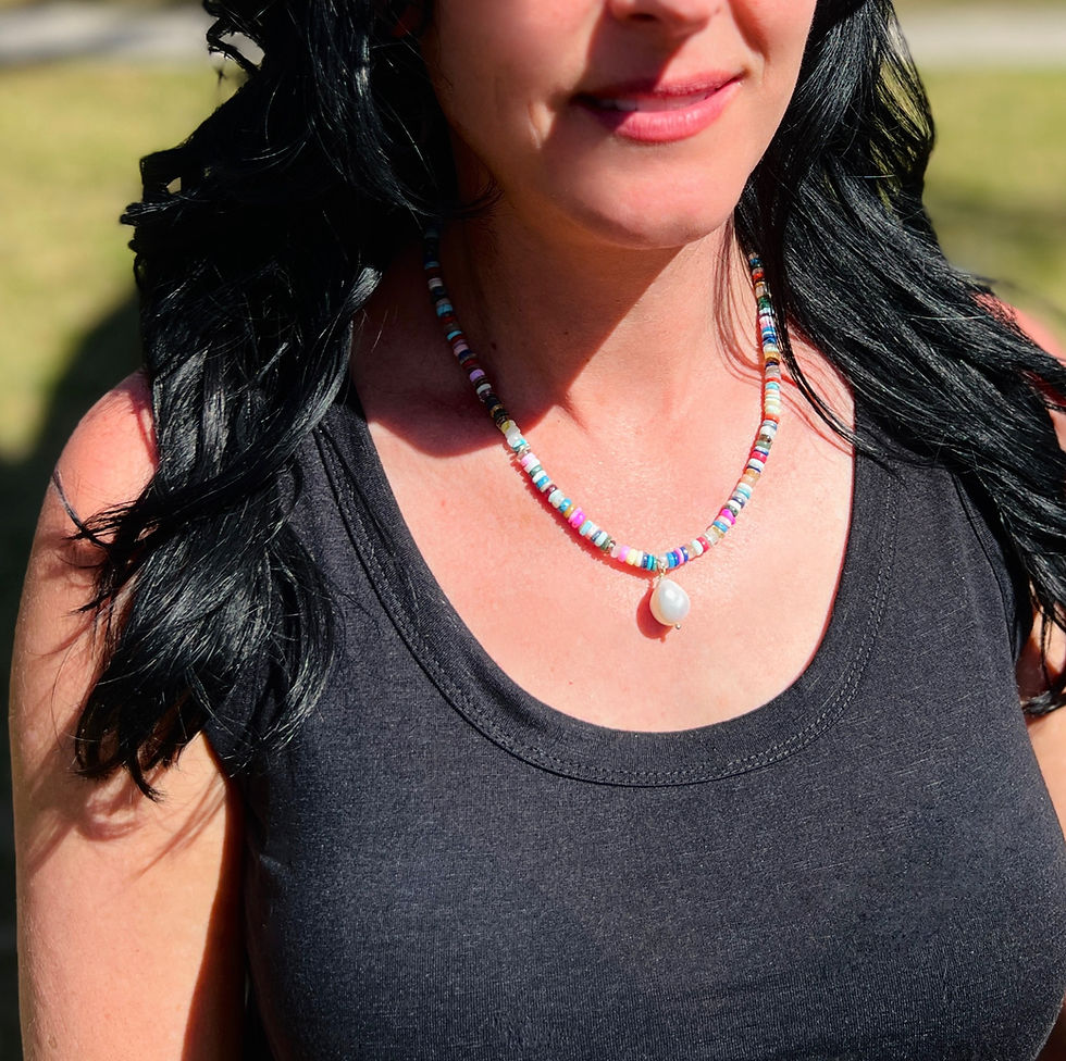 Thumbnail: Nefertiti Necklace with Baroque Pearl 