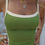 Thumbnail: Sleeveless Knitted Crop Tops Green Sexy Basic Patchwork 2023 Summer Casual Cami 