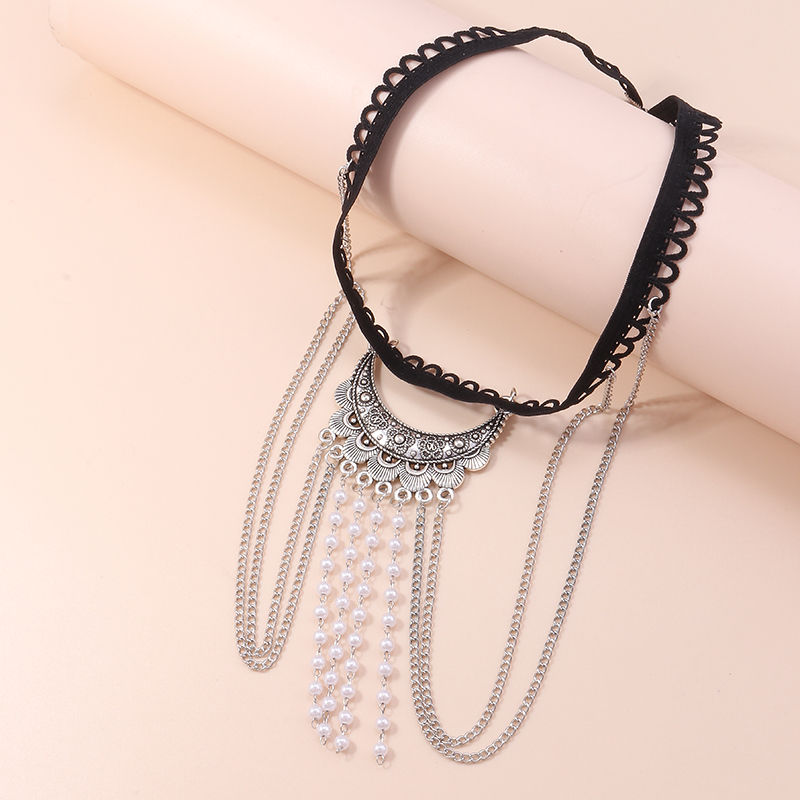Miniatura: Aihua Bohemia Multilayer Tassel Pearls Leg Chains for Women Elastic Thigh Chain 