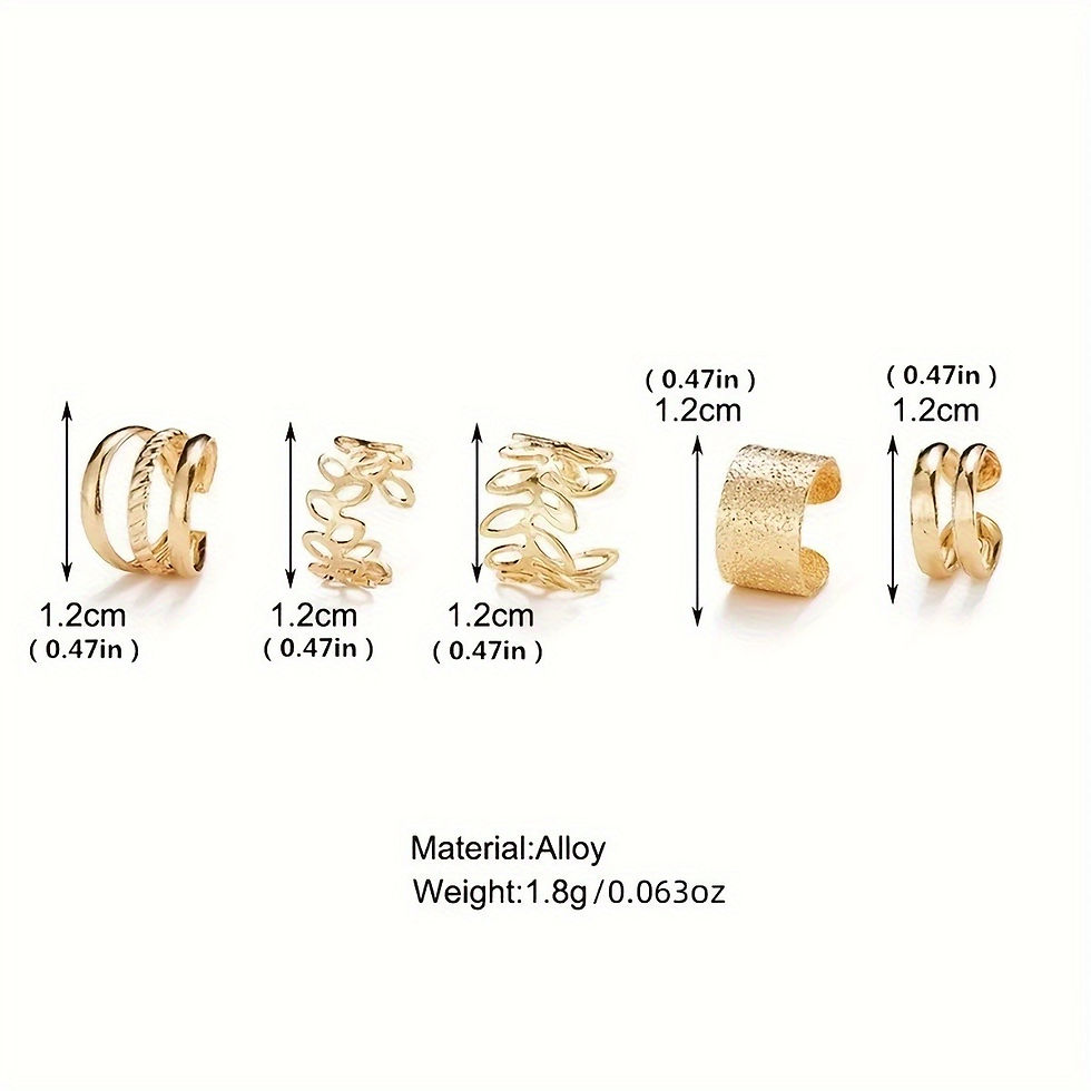 Miniatura: 5pcs/set Trendy Elegant Design Ear Cuff Classic Elegant Style Gifts Women's No P