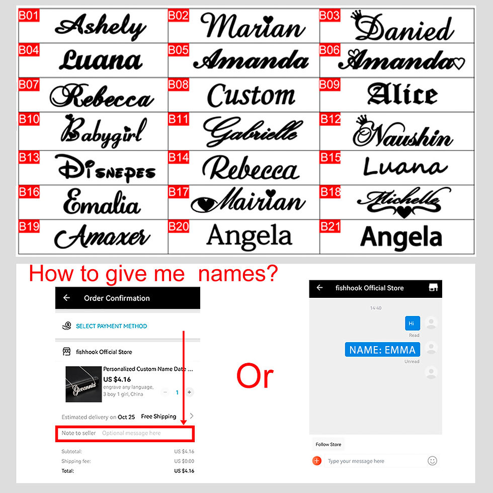 Miniatura: Personalized Multiple Name Tag Necklace Gift For Women Men Custom Nameplate Pend