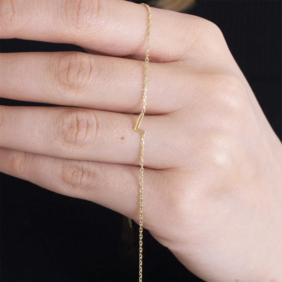 Miniatura: Custom Letter Name Necklace Pendant Luxury A--Z Letter Stainless Steel Clavicle 