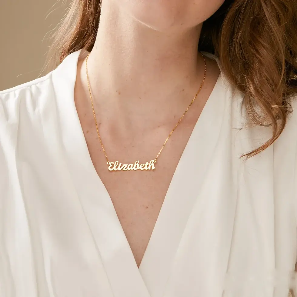 Miniatura: custom name necklace for Women Personalized Nameplate pendant Stainless Steel Go