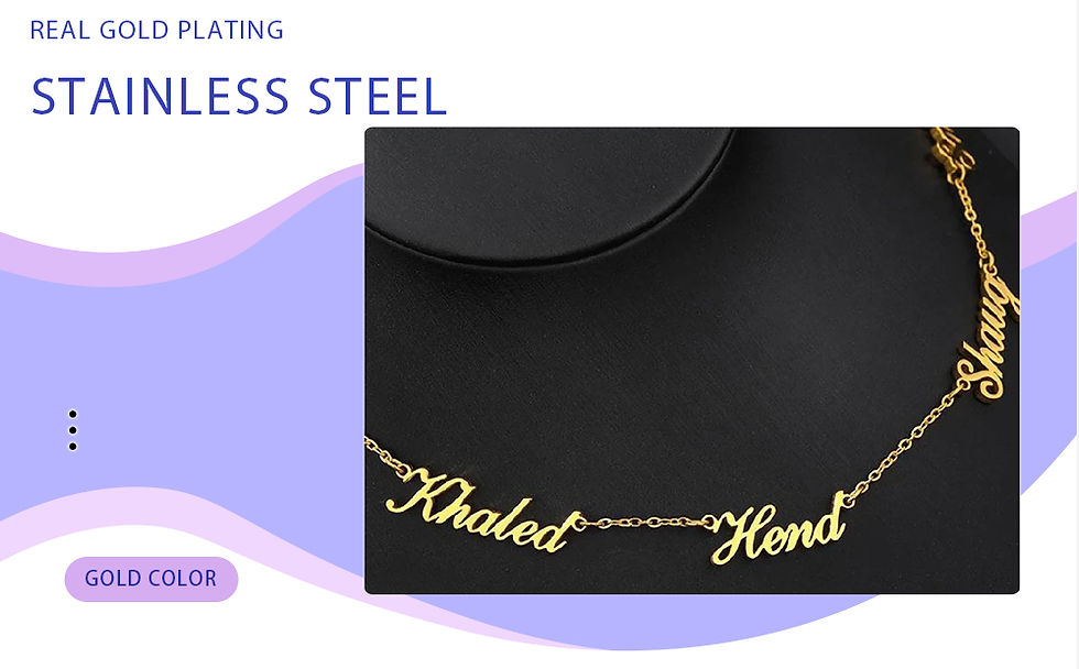 Miniatura: Personalized Multiple Name Tag Necklace Gift For Women Men Custom Nameplate Pend