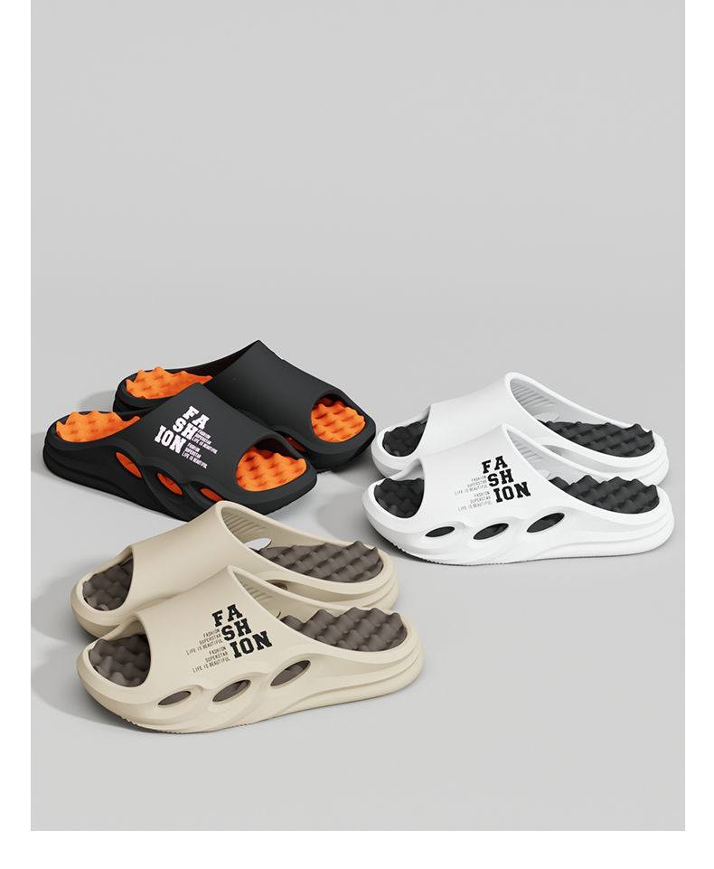 Miniatura: Men Fashion Massage Slippers Indoor/Outdoor Sandals Beach Flip Flop Thick Sole M