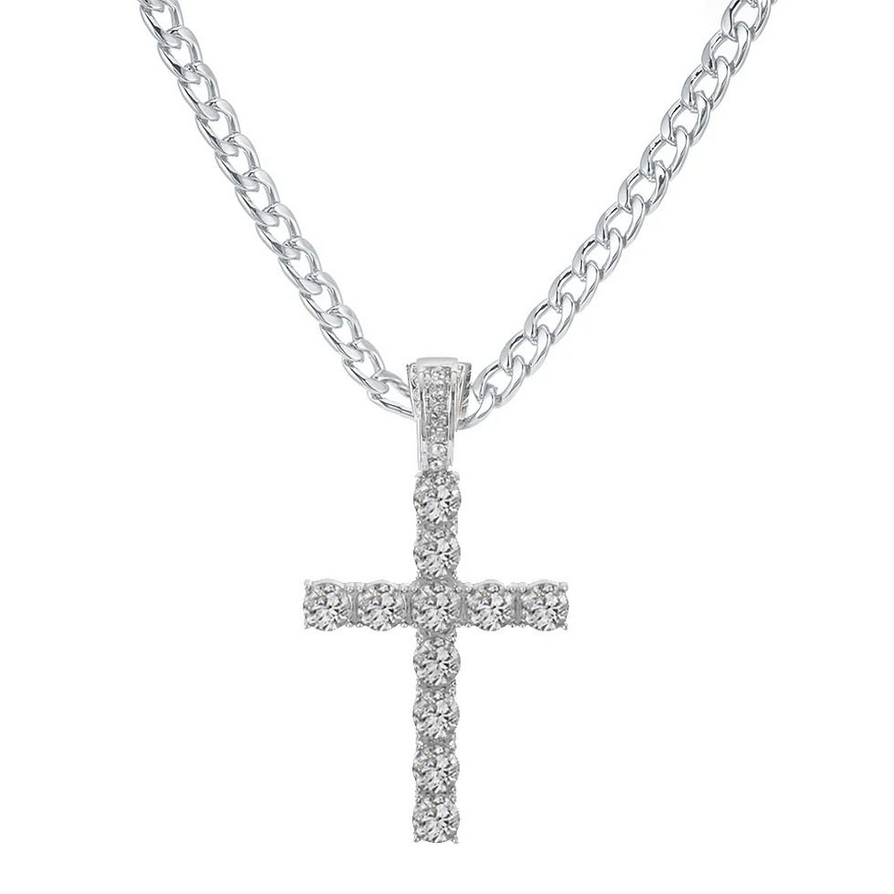 Miniatura: 16mm Hip Hop Miami Cuban Link Chain Set Necklace +Watch+Bracelet Creative Iced O