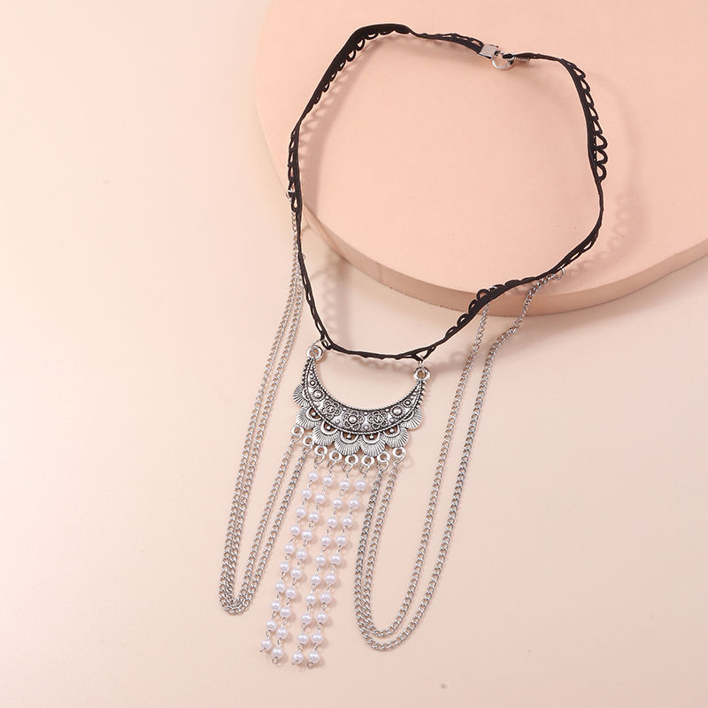 Miniatura: Aihua Bohemia Multilayer Tassel Pearls Leg Chains for Women Elastic Thigh Chain 