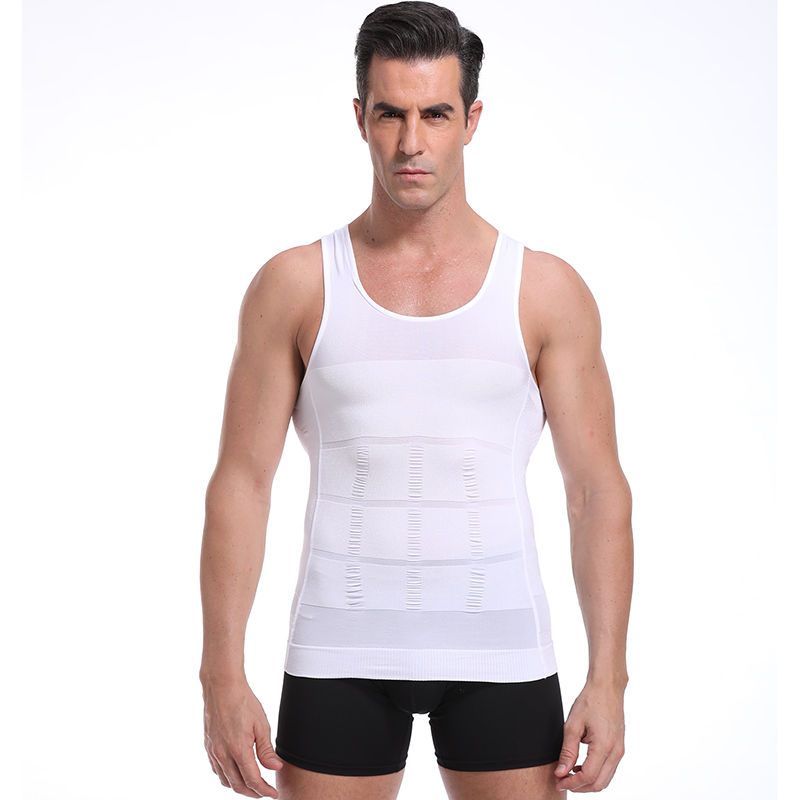 Miniatura: Men Slimming Body Shaper Abdomen Belly Control Shapewear Vest Modeling Underwear