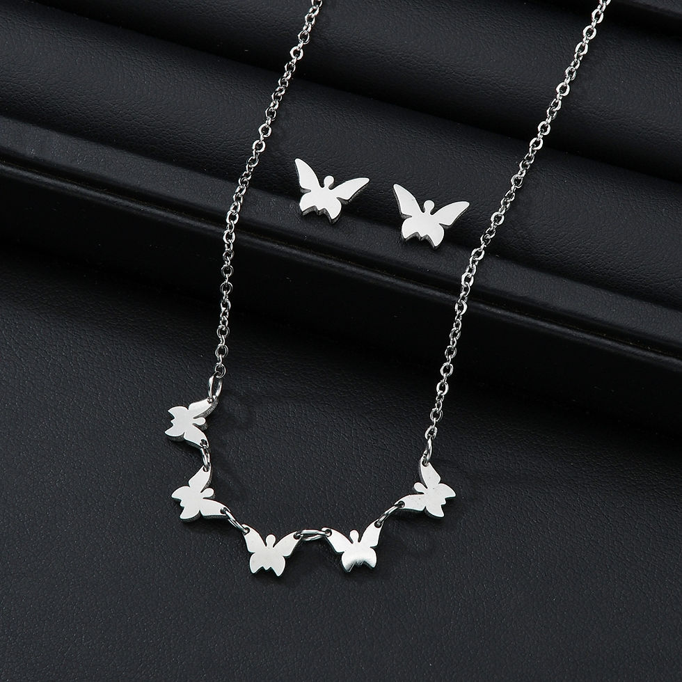 Miniatura: Stainless Steel 26 Letters Initial Women Alphabet Pendants Necklaces Earring Jew