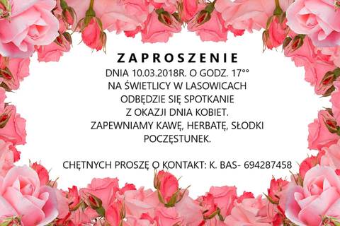 Dzień Kobiet - zaproszenie