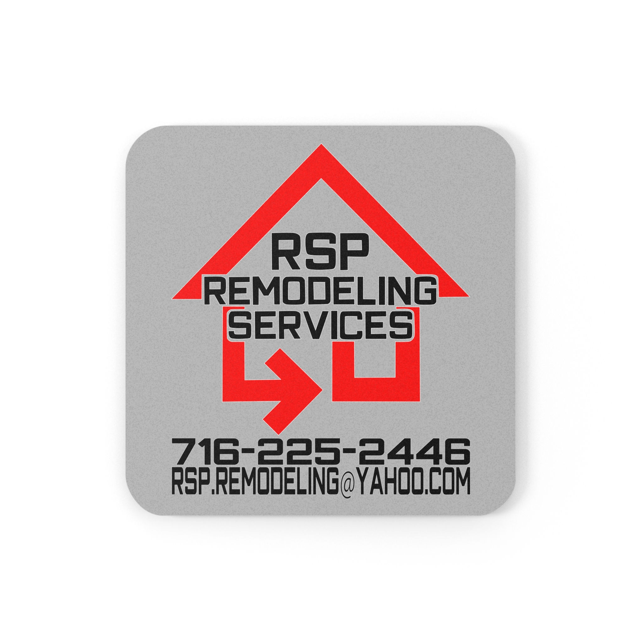 RSP Remodeling Services Cork Back Coaster