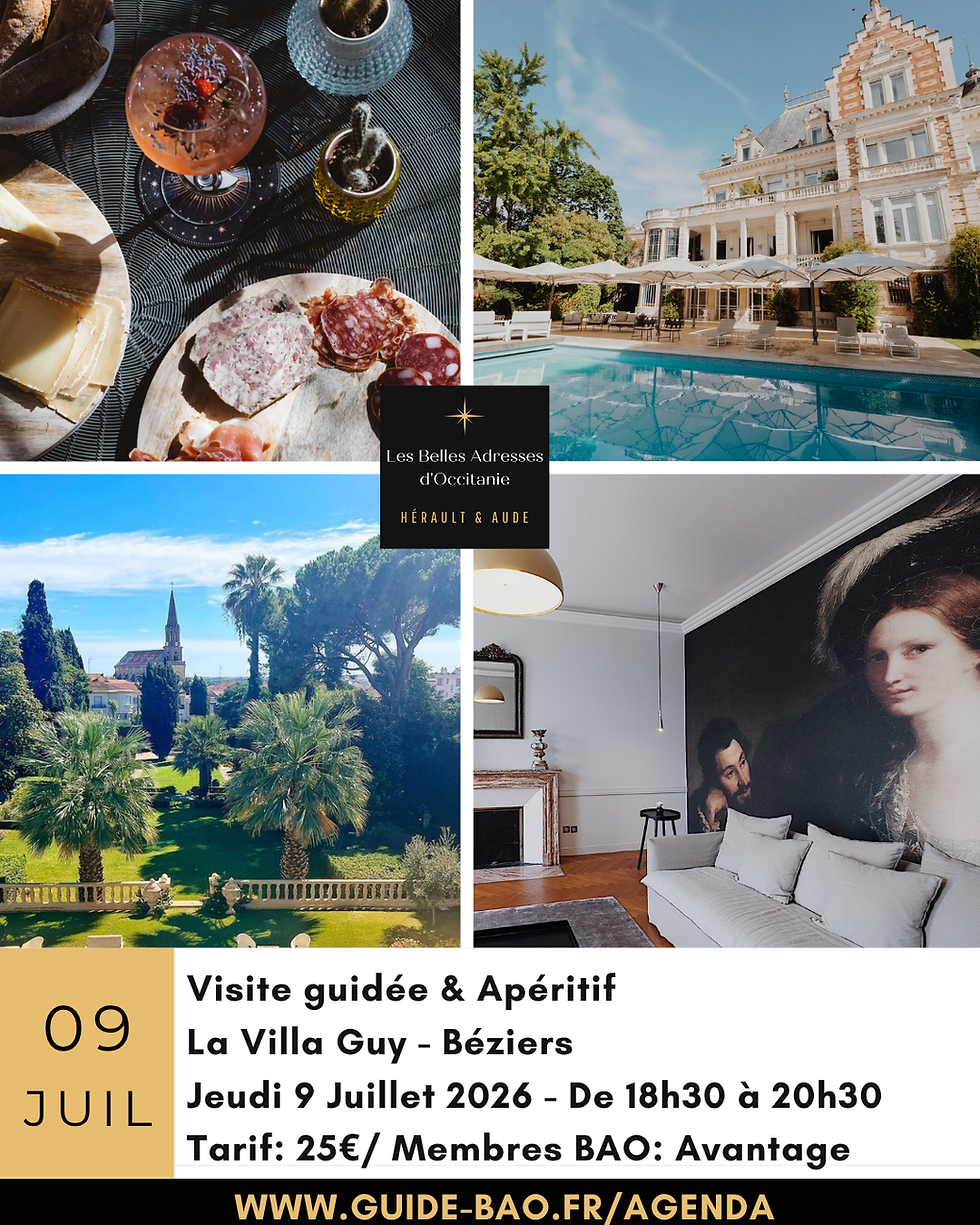 Miniature : Jeudi 9 Juillet / RDV Gourmand à la Villa Guy à Béziers