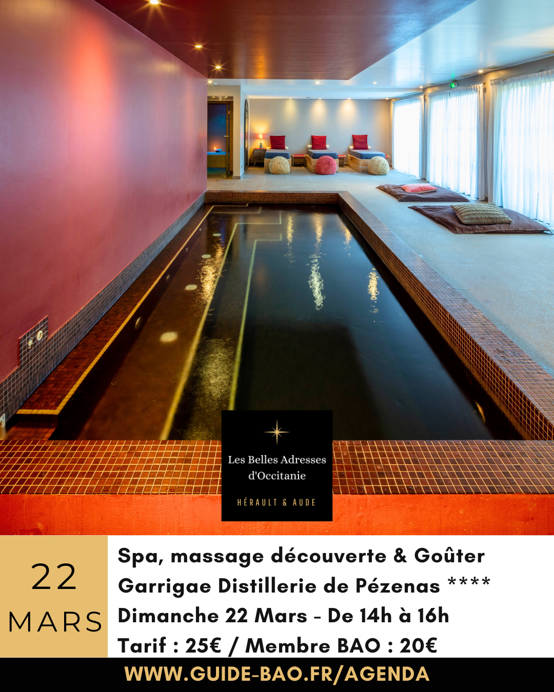 Dimanche 22 Mars /RDV Gourmand Spa / Distillerie de Pézenas (34)