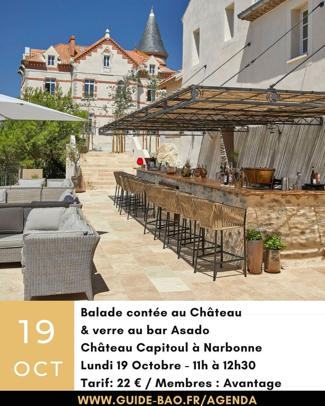 Balade contée et verre au bar Asado