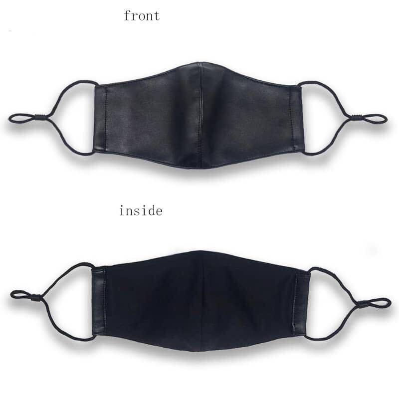 Thumbnail: Yuzuki Vegan Leather Face Mask - Black