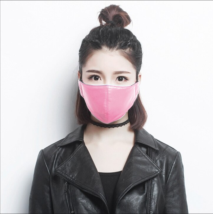 Thumbnail: Yuzuki Vegan Leather Face Mask - Black