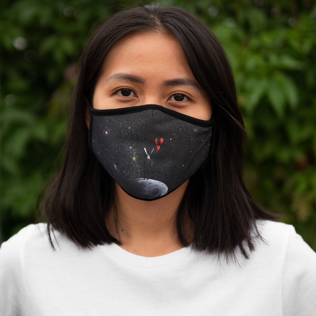 Stroll in Space Polyester Face Mask