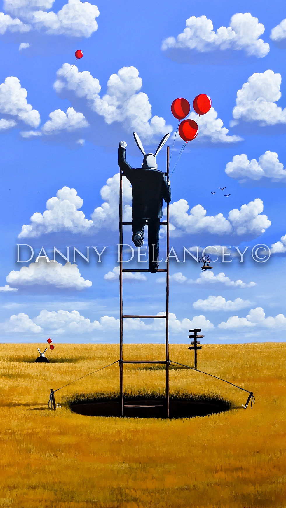 Thumbnail: 12" x 24" Canvas Giclee - The Stroll - Ladder