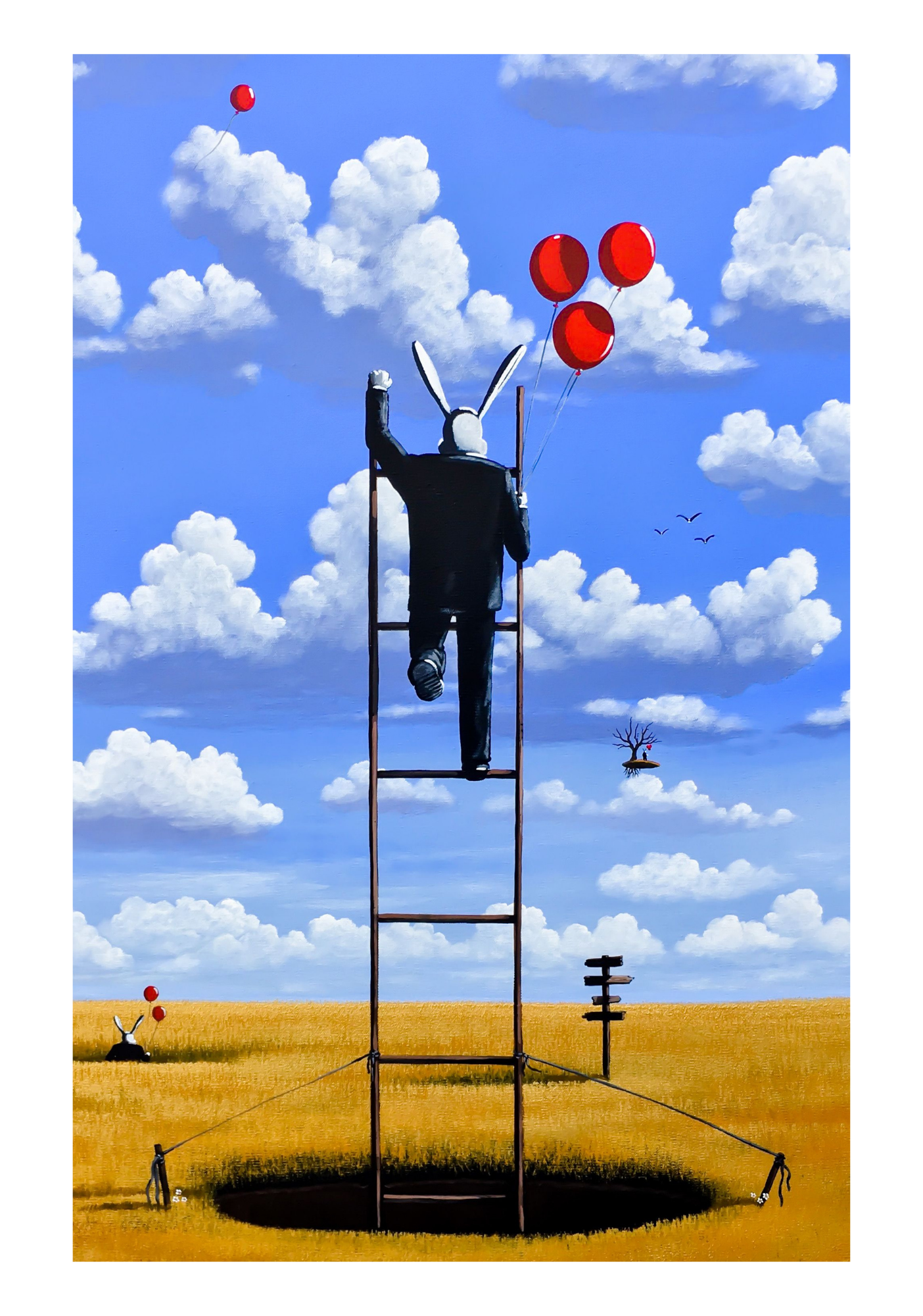 13" x 19" Climbing up the Ladder Print by Danny DeLancey