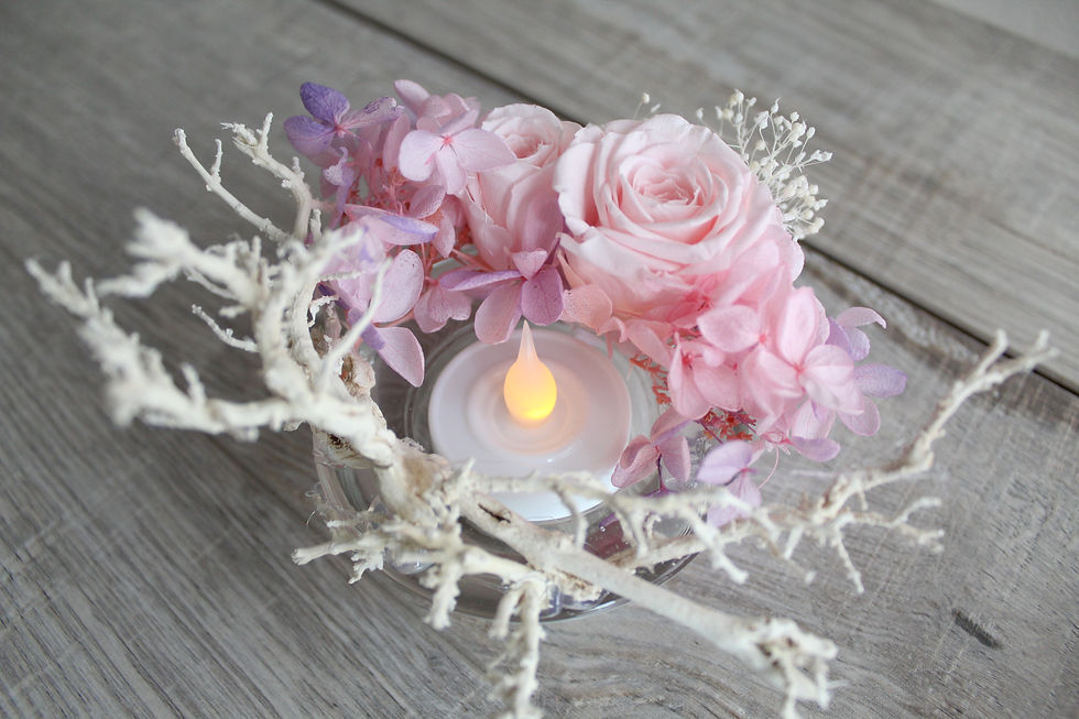 Thumbnail: UN-0080 Candle Holder Flower Arrangement