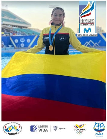 LA IMAGEN DE NUESTRO DEPORTE MUNDIAL JUVENIL ES NIKOL EN LA NATACIÓN CON ALETAS