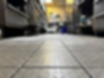 Newly installed replacement floor tile in a Kokomo commercial kitchen