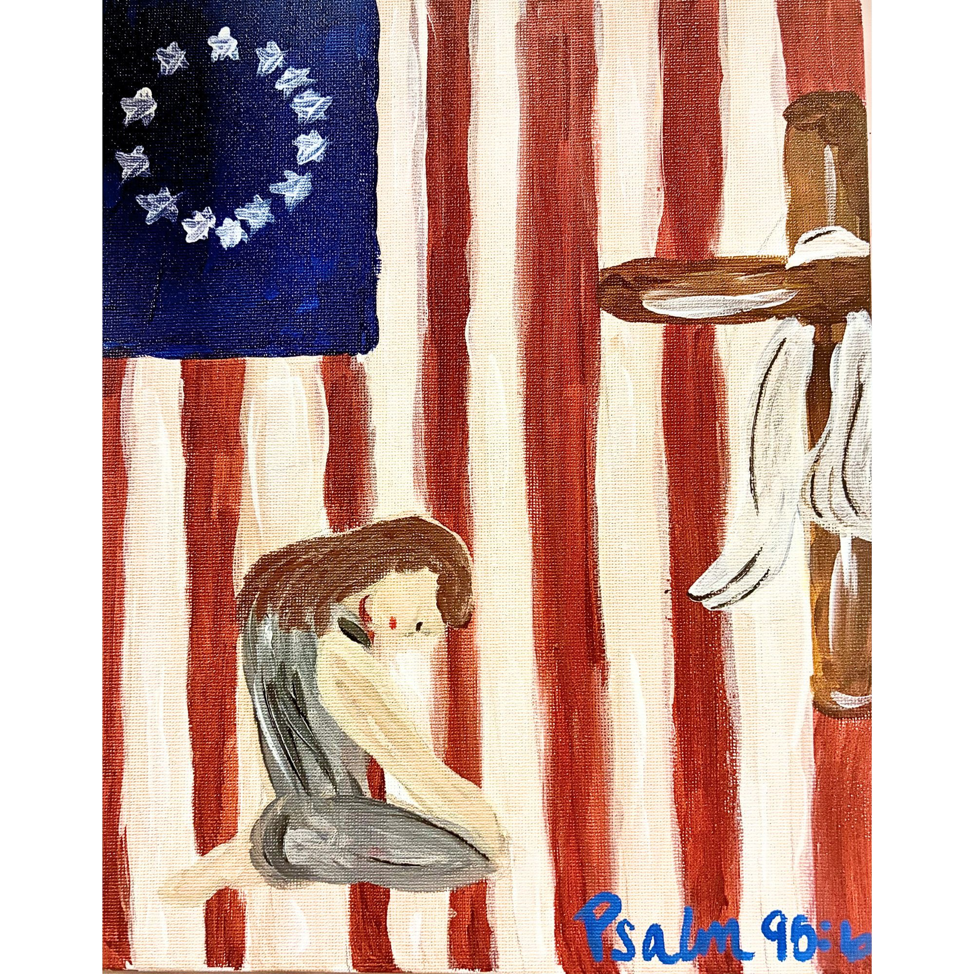Digital Painting, America 250, Psalm 95:6, Christian Art