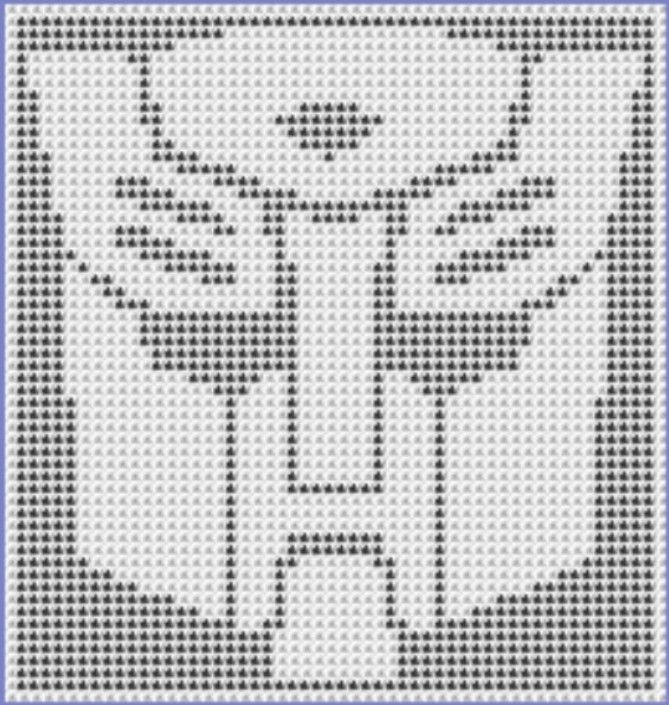Transformers Autobot Logo Filet Crochet Doily Chart Pattern