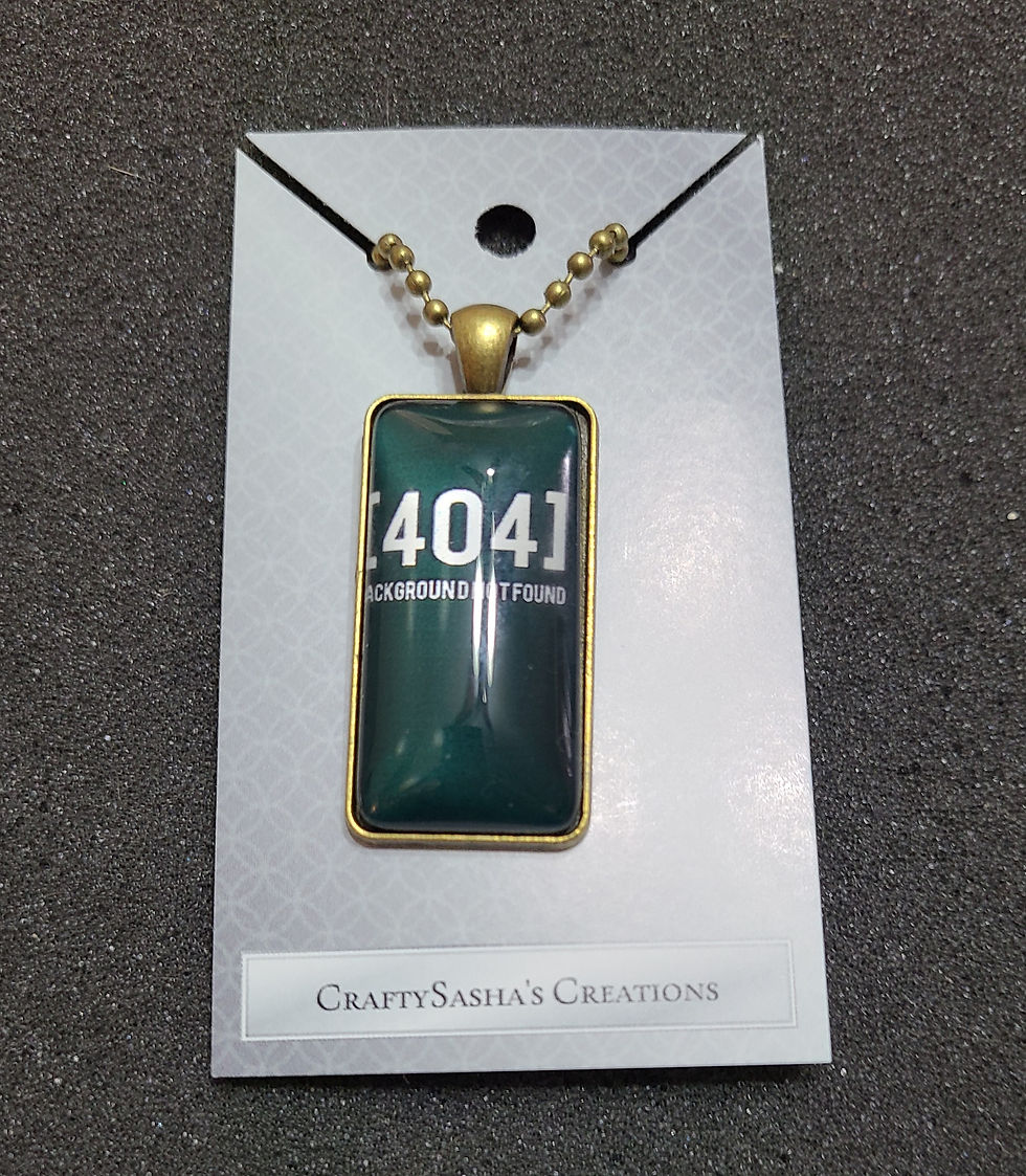 Thumbnail: 404 Error Glass Dome Necklace