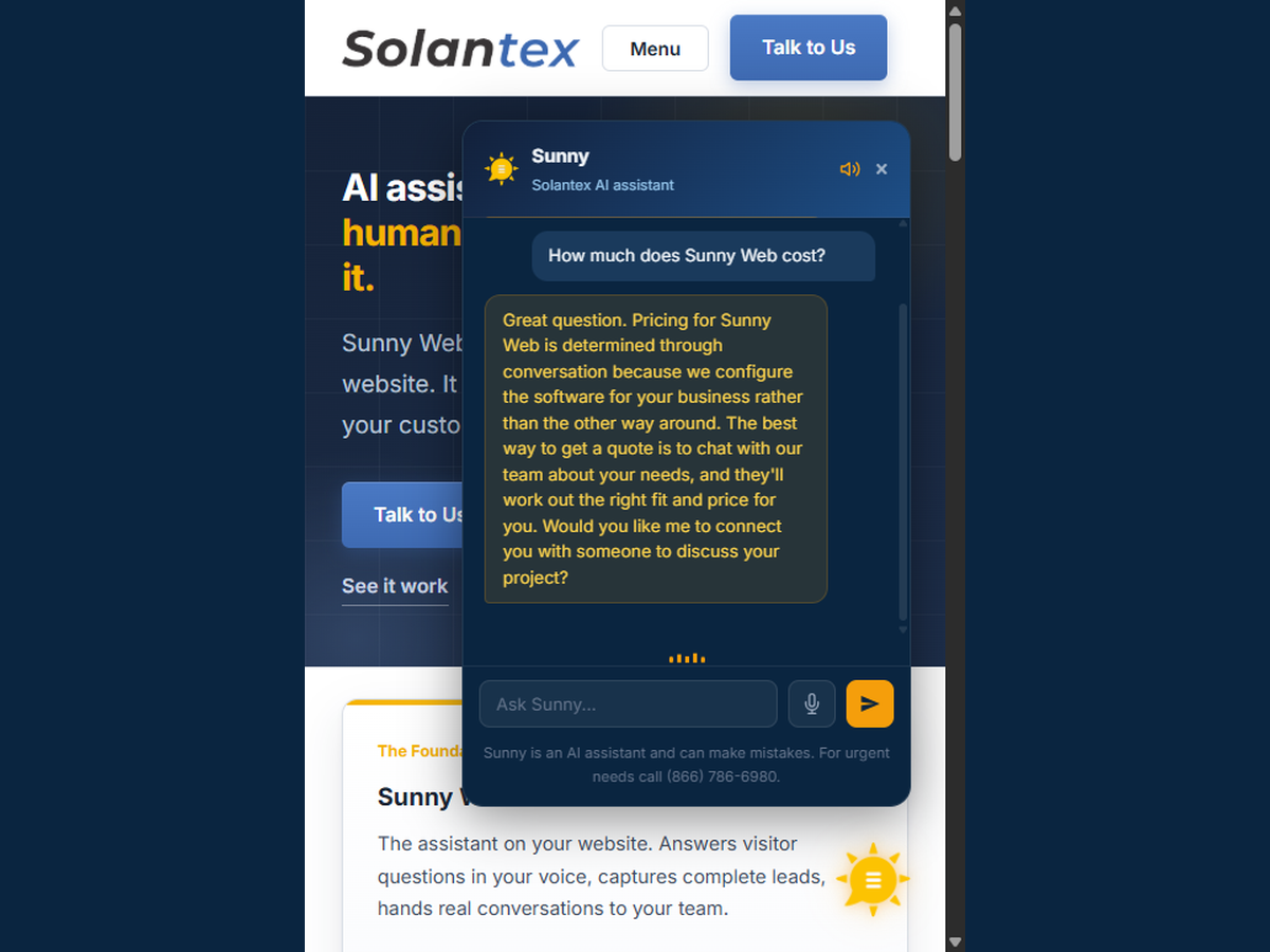 Sunny AI Assistant screenshot 2