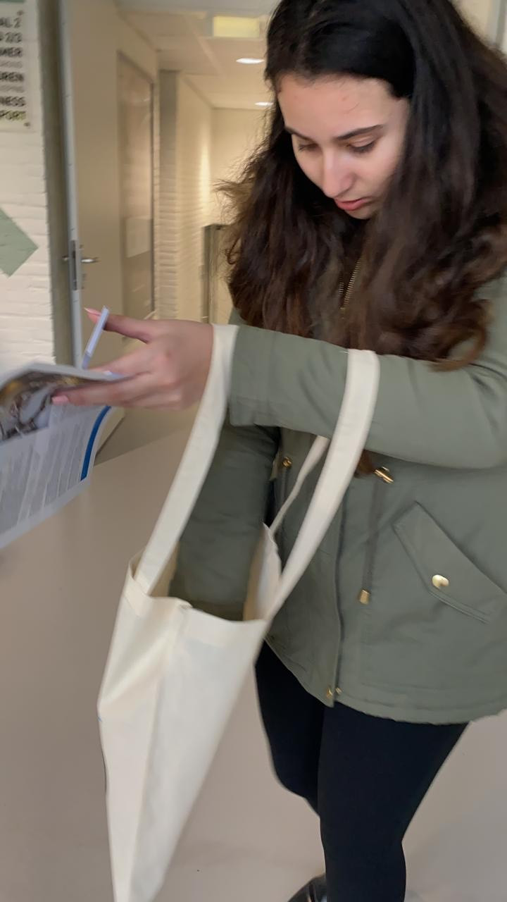 Me with my welcome pack
