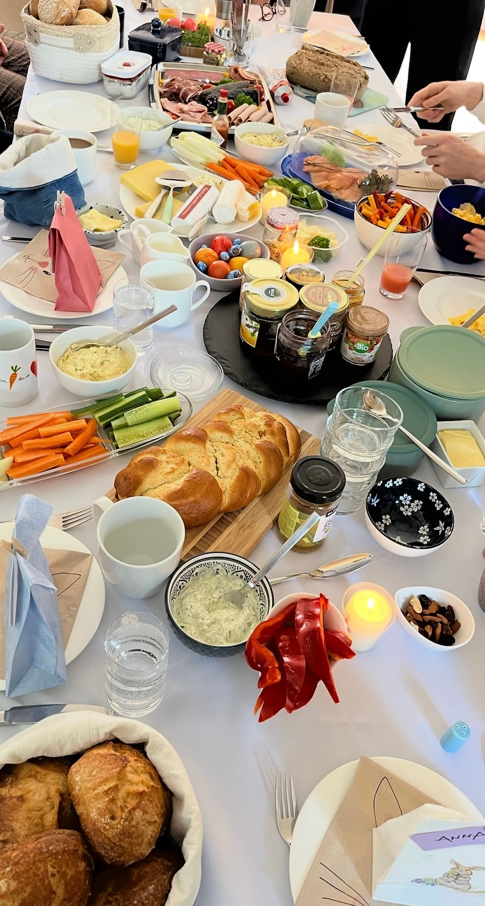 A typical Easter brunch. 
