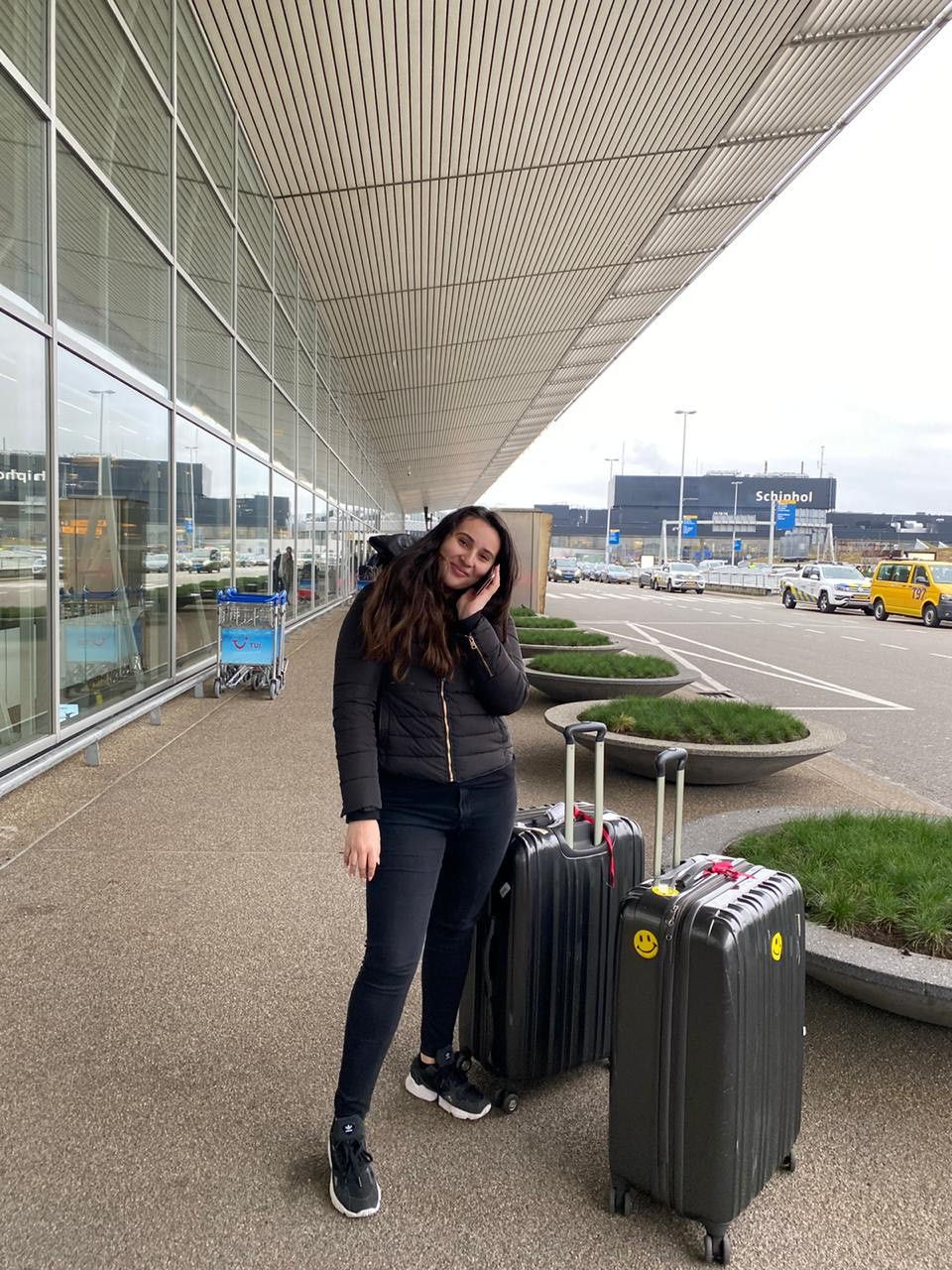 Me outside Schiphol
