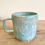 Thumbnail: Wheel thrown Mug -  Seafoam Glaze with square handle