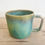 Thumbnail: Wheel thrown Mug -  Green Sea Glaze with square handle