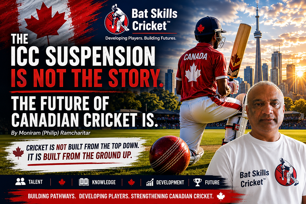 The ICC Suspension Is Not the Story. The Future of Canadian Cricket Is.