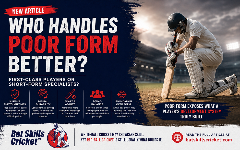Who Handles Poor Form Better — First-Class Players or Short-Format Specialists?