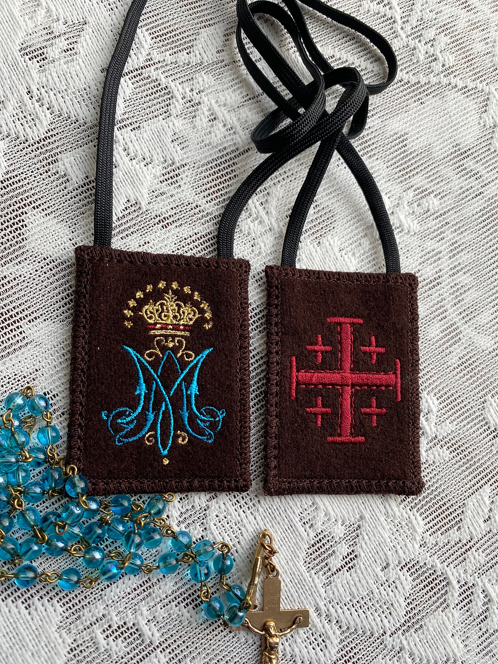Thumbnail: MANTLE OF MARY® Brown Scapulars and Gifts