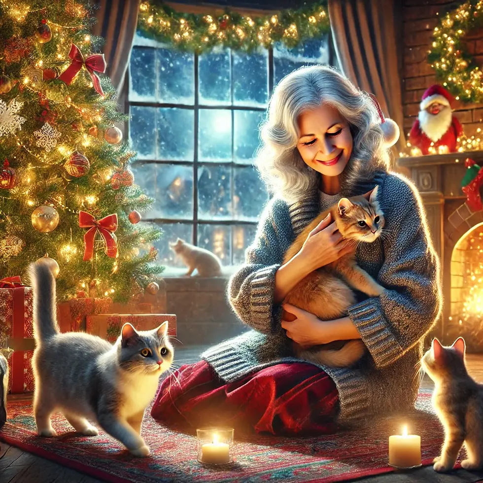 Um Natal Inesquecível: Dona Carlota, Seus Gatos e a Magia do Amor