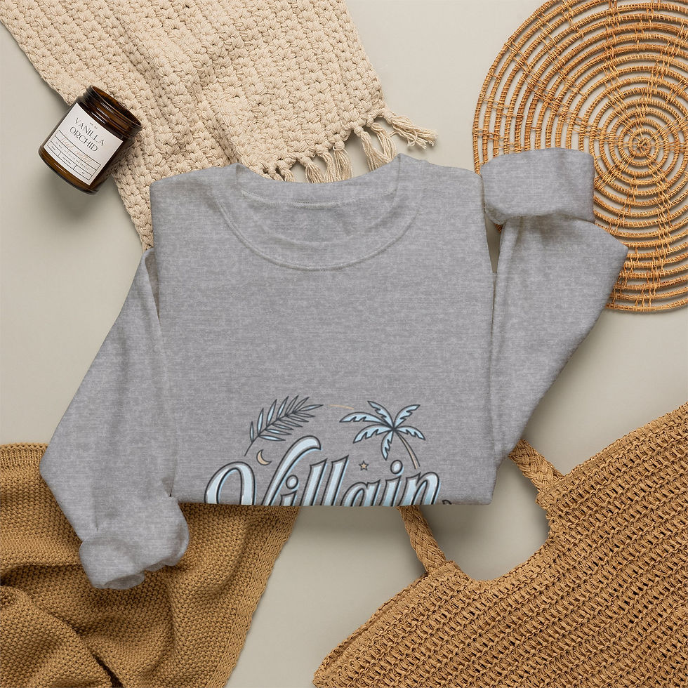 Thumbnail: Crewneck Sweatshirt — 'Melanie Davis' Retro Wave Script Ribbed Pullover