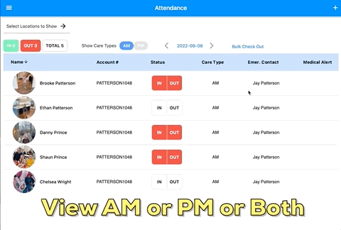 Show AM or PM attendance