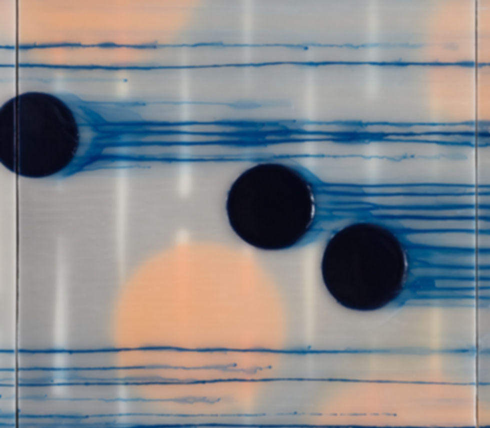 robert rustermier, untitled (_1_2°; lines and dots series), oil paint-pigmented paraffin w