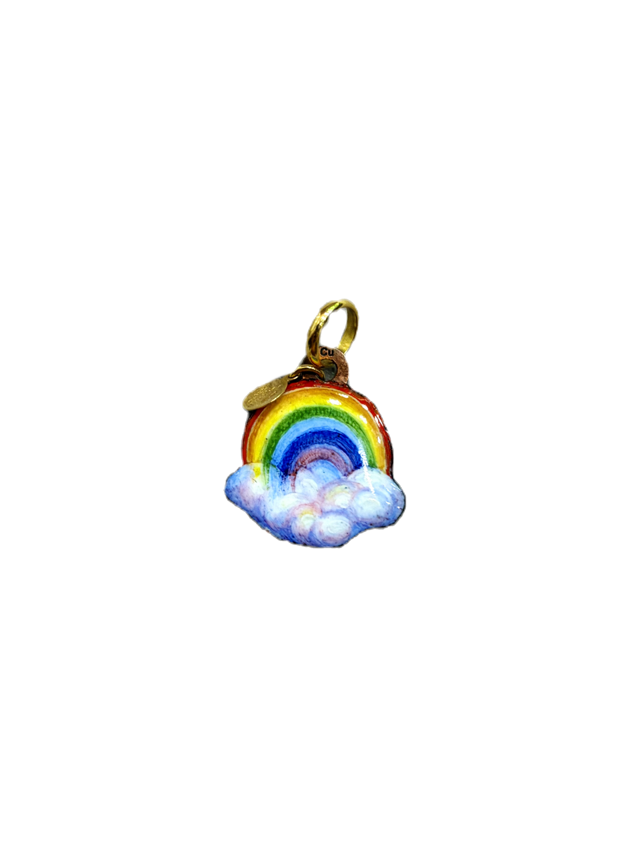 RIVALTA Pendente Arcobaleno in oro dipinto a mano