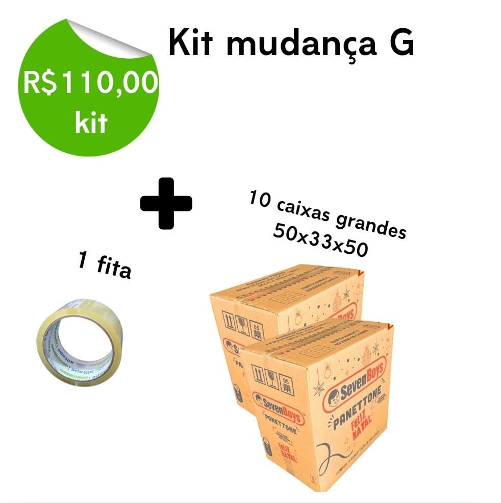 Kit simples G ( 10 caixas grandes e 01 fita)